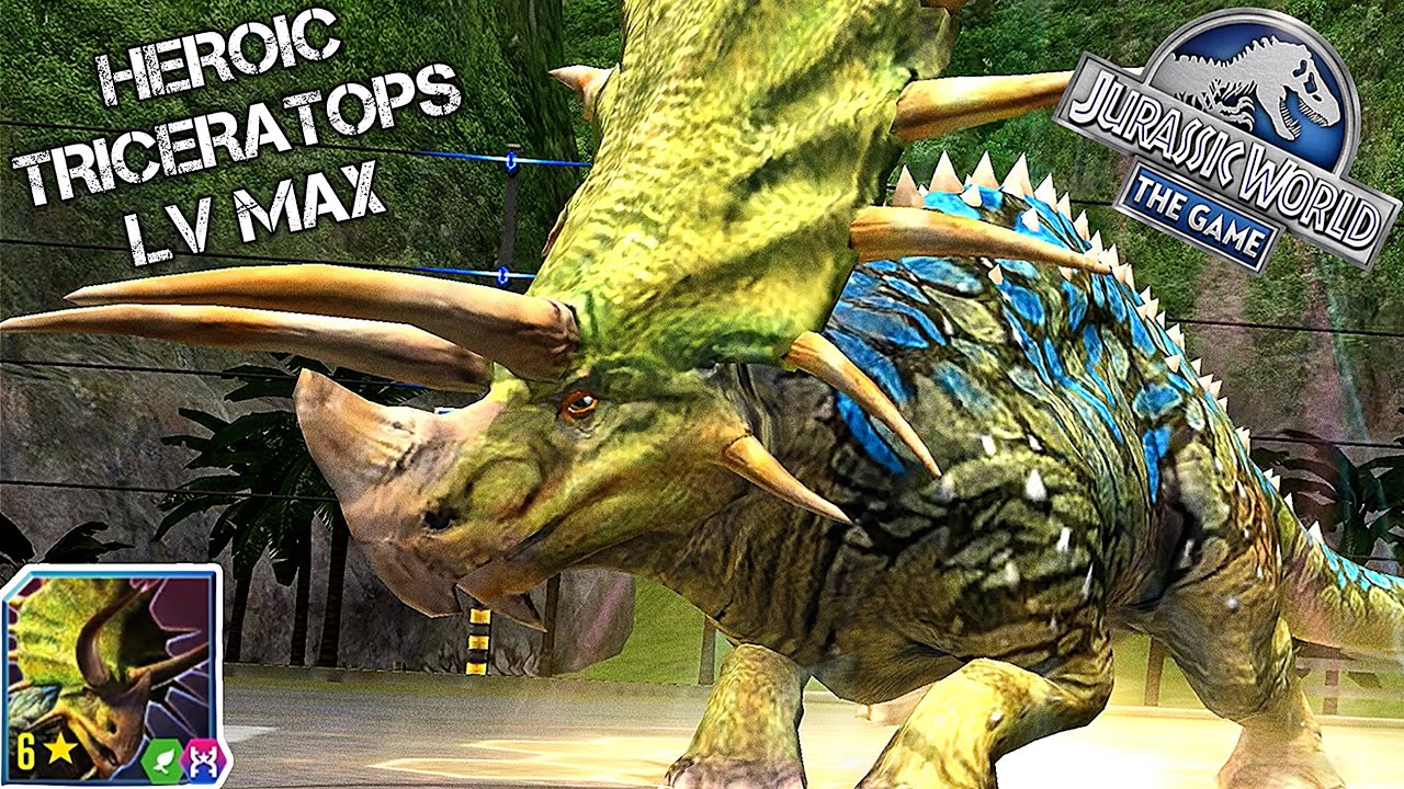 Jurassic World: The Game EP852 HEROIC TRICERATOPS LV MAX