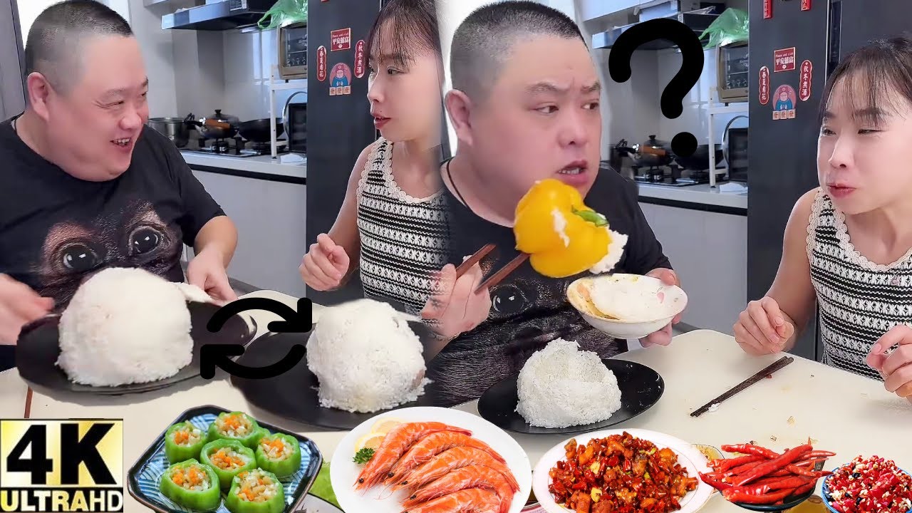 🎉 ドッキリ成功夫婦のご飯 ASMR _ASMR FOOD 🍜🍝🍜🥓🥢🍗