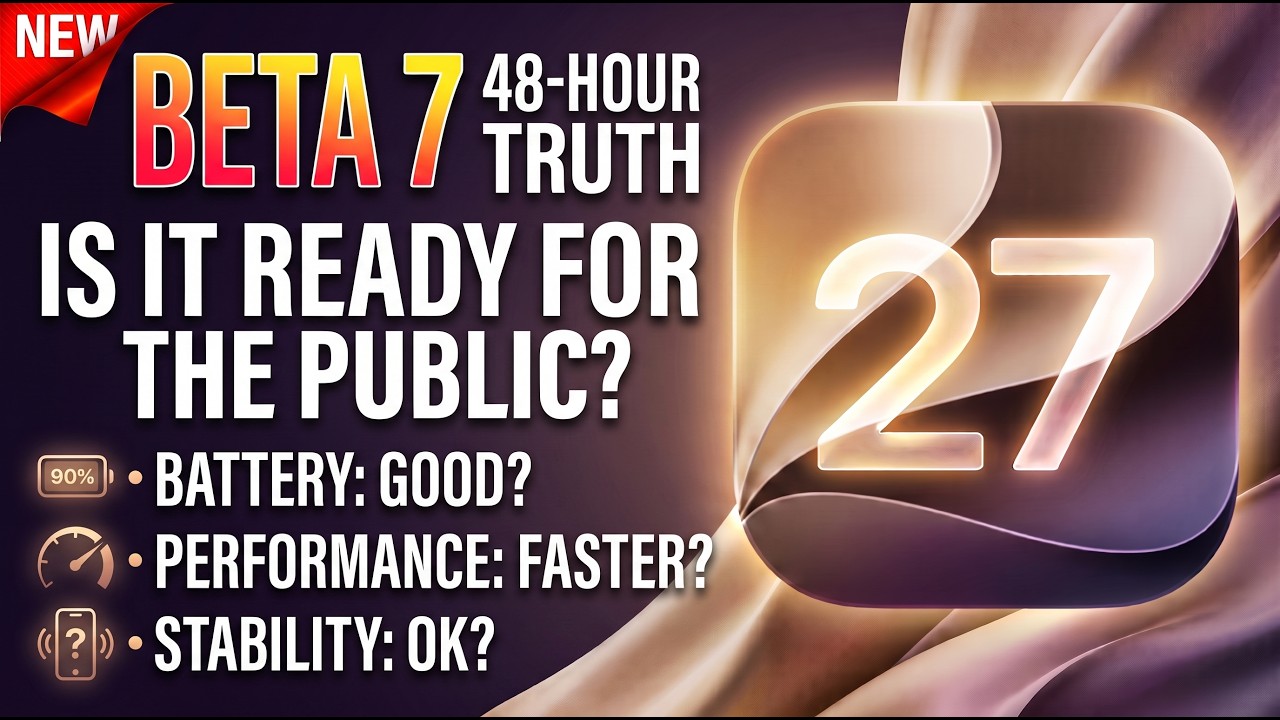 iOS 27 Beta 7 &mdash; 48 часов спустя&hellip; 🔥 Батарея, производительность и готов ли он?!