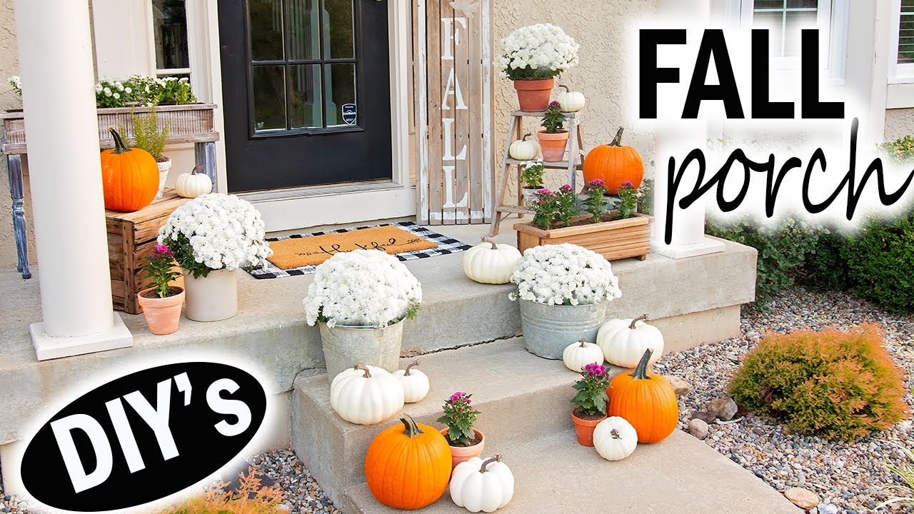 Fall Front Porch Decor 2019 🍂 Decorate with Me 🍂 Farmhouse Decorating Ideas