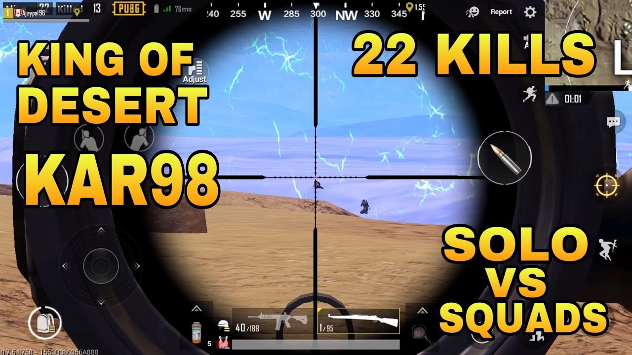 RULE THE DESERT WITH KAR98 | 22 KILLS WIN PUBG MOBILE | MIRAMAR SNIPER