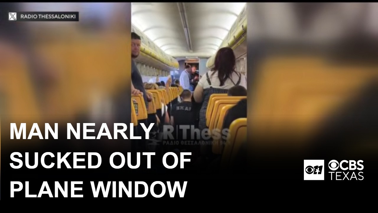Man nearly sucked out of broken Ryanair plane window mid-flight, fellow passenger says