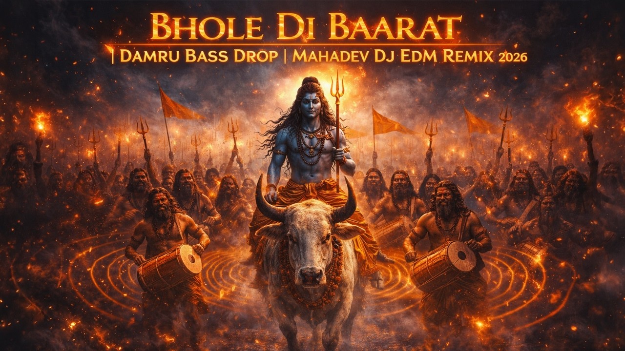 🔱 Bhole Di Baarat | Damru Bass Drop | Mahadev DJ EDM Remix 2026 🔱