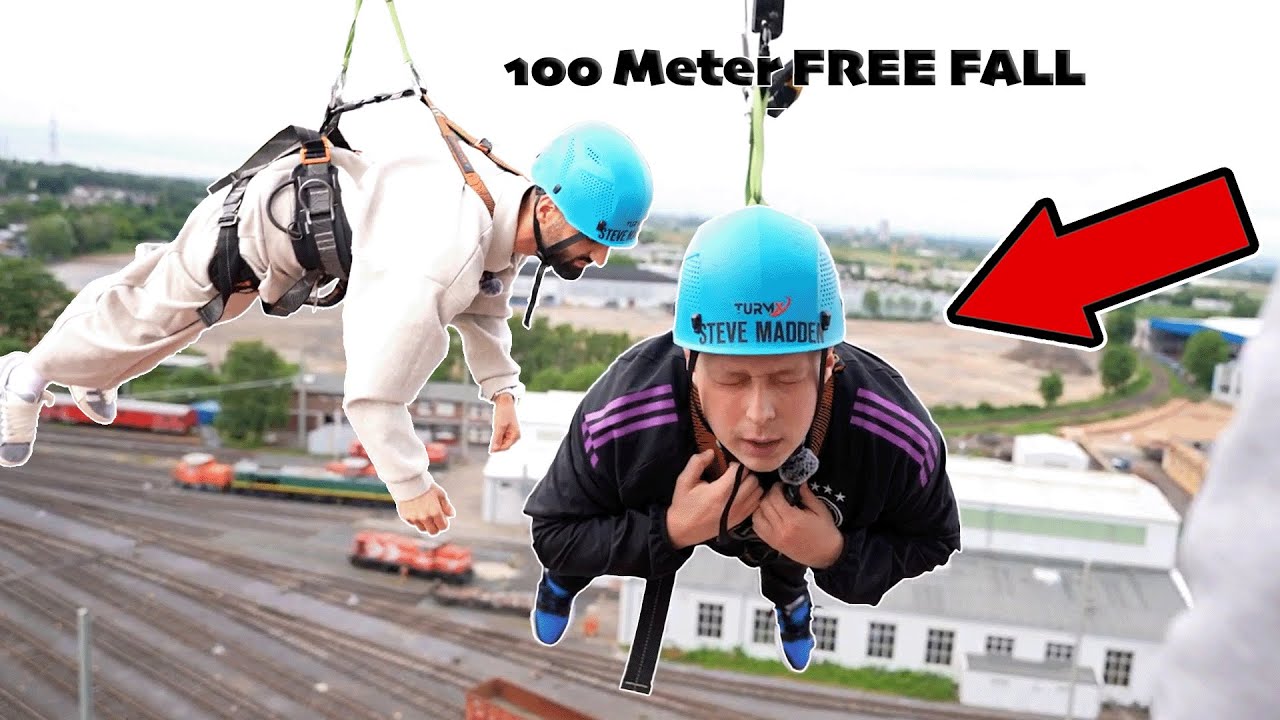 FREE FALL SPRUNG aus 100 METER (Jordan wird fast ohnmächtig) | FULL STREAM