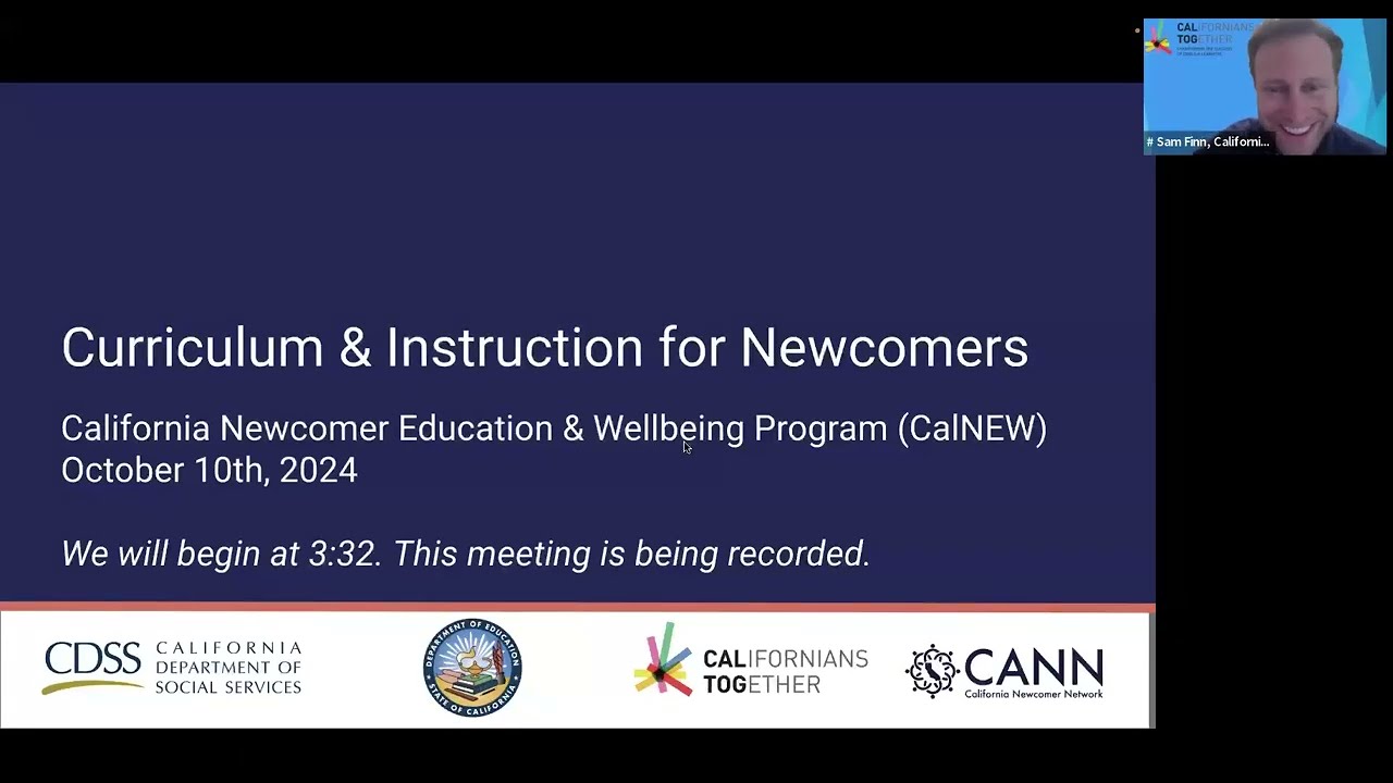 CalNEW Webinar: Curriculum & Instruction | 2024-2025 CalNEW Webinar Series
