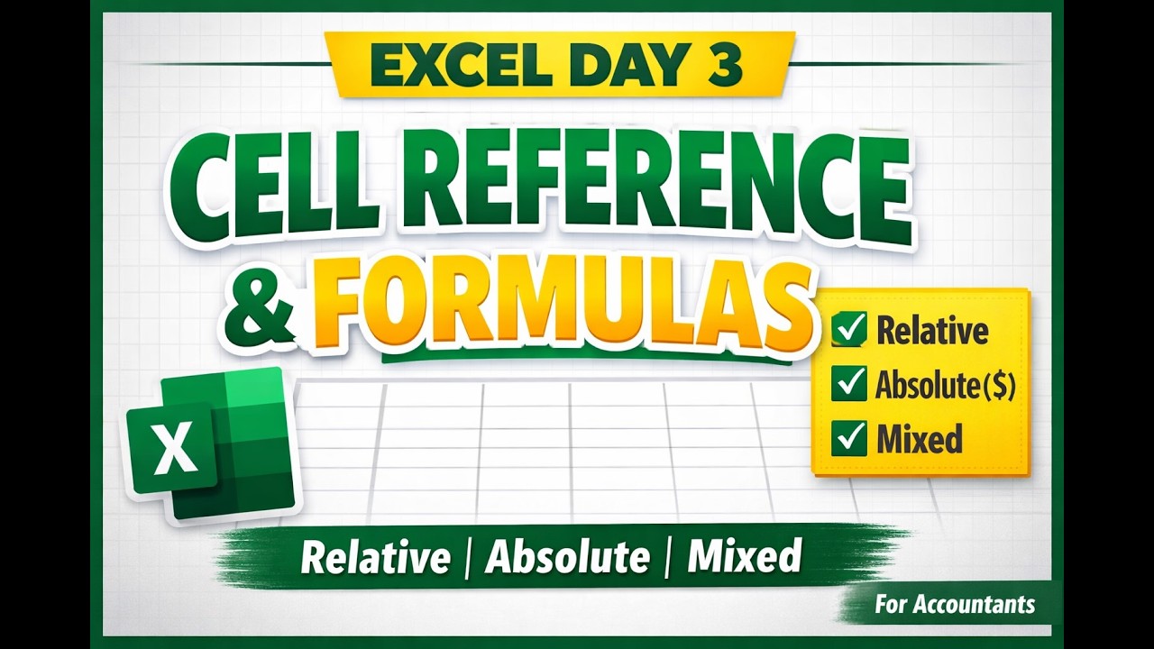 Excel Day 3: Cell Reference & Formulas Explained