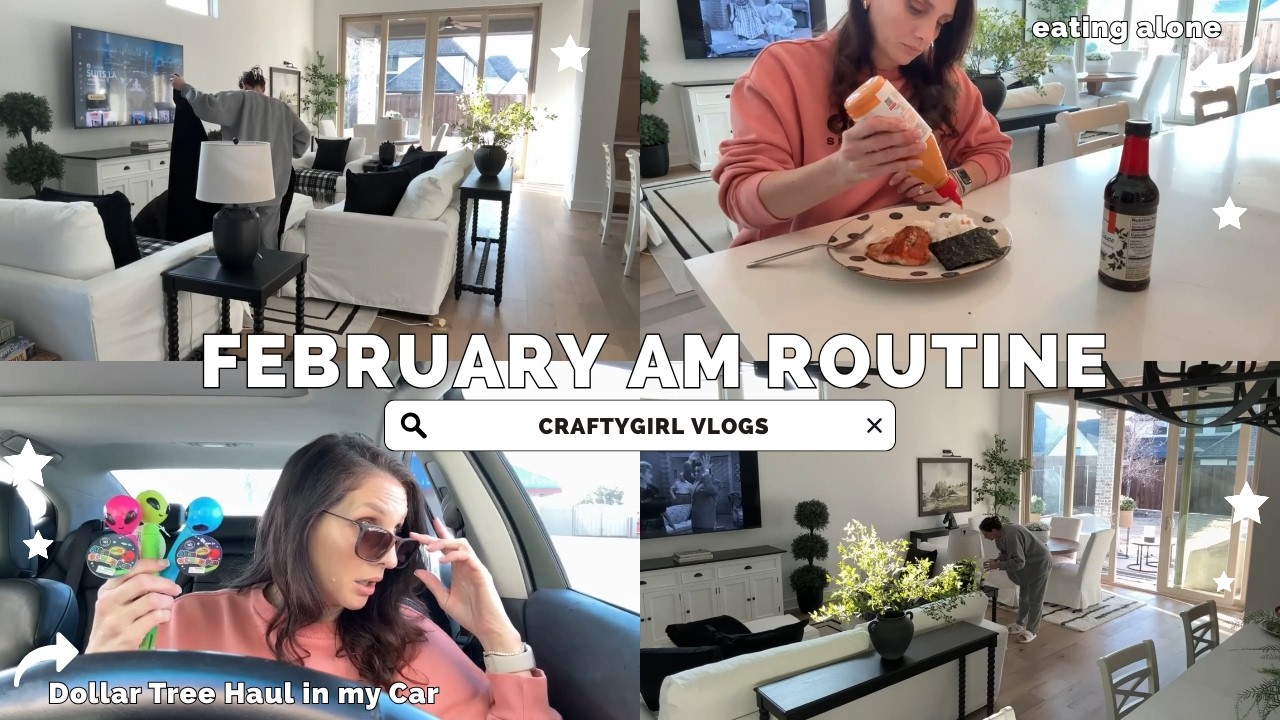 Peaceful February Morning ❄️ Gentle House Wake Up Routine + Dollar Tree Haul | Eating Alone Vlog