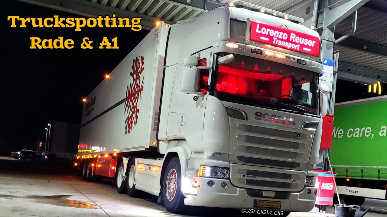 Truckspotting Hoyer Autohof Rade and A1 Trucklights, -sounds (Oehlrich, Jens Bode, Jacsped, etc.)