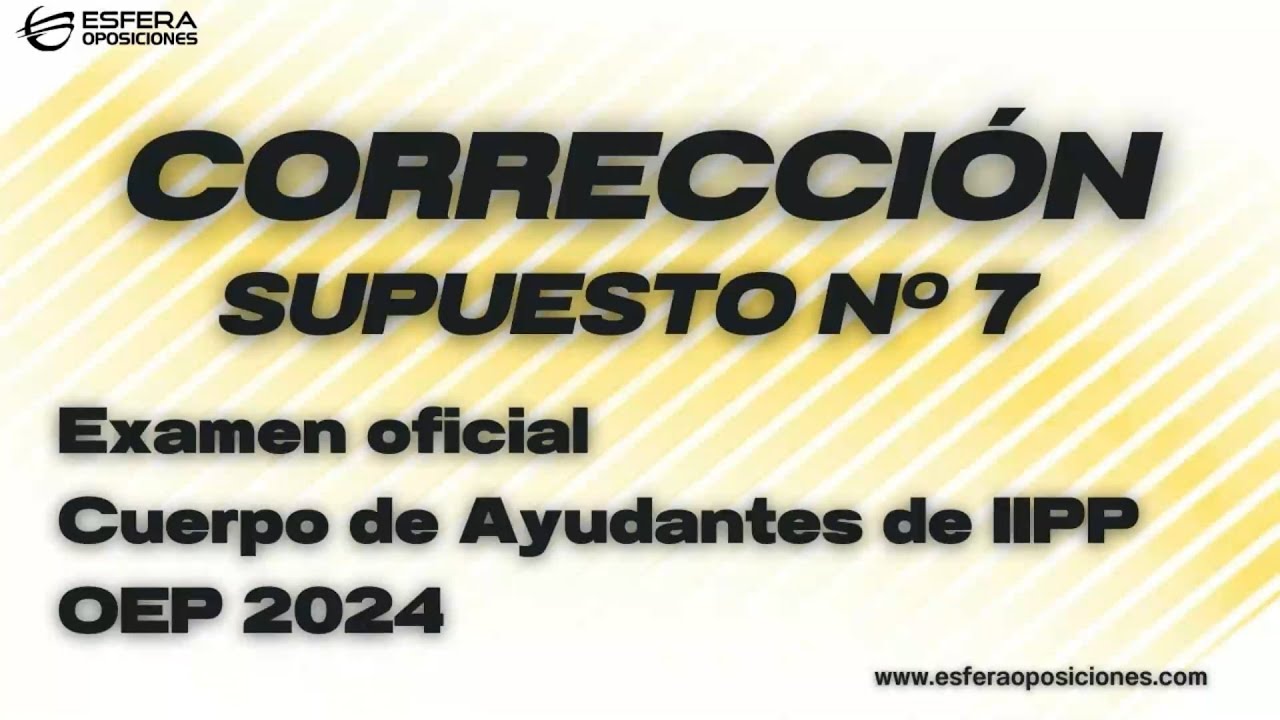 Supuesto 7 Cuerpo de Ayudantes de IIPP sobre ley de contratos del sector p&uacute;blico