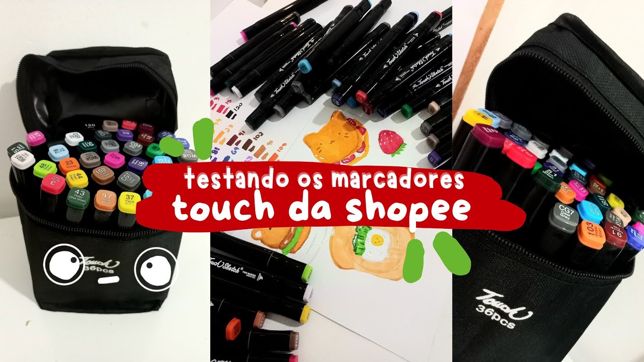 ☆testando os marcadores da shopee | marcadores touch !☆