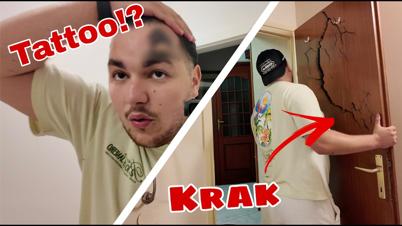 IK ZET EEN TATTOO OP MIJN GEZICHT & WE BREKEN PER ONGELIJK EEN DEUR !😬😰