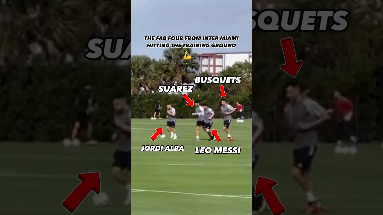 💪 The Inter Miami practice today saw Messi, Suarez, Busquets and Alba doing separate workouts #mls