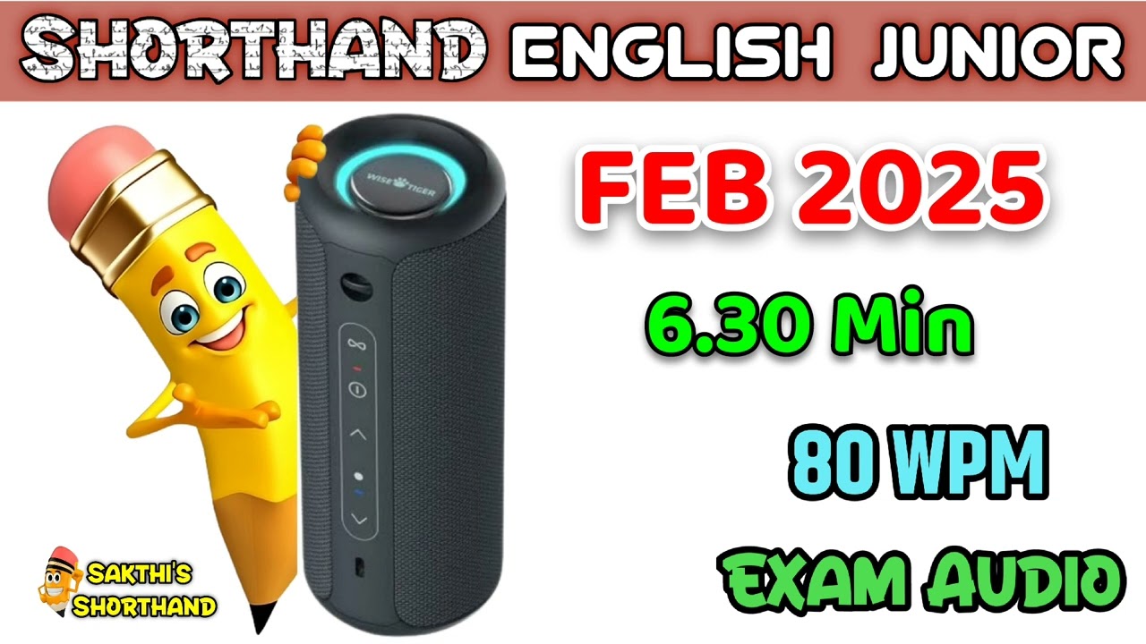 English Junior FEB 2025 ✍️ 80 WPM 🏇 6.30 min