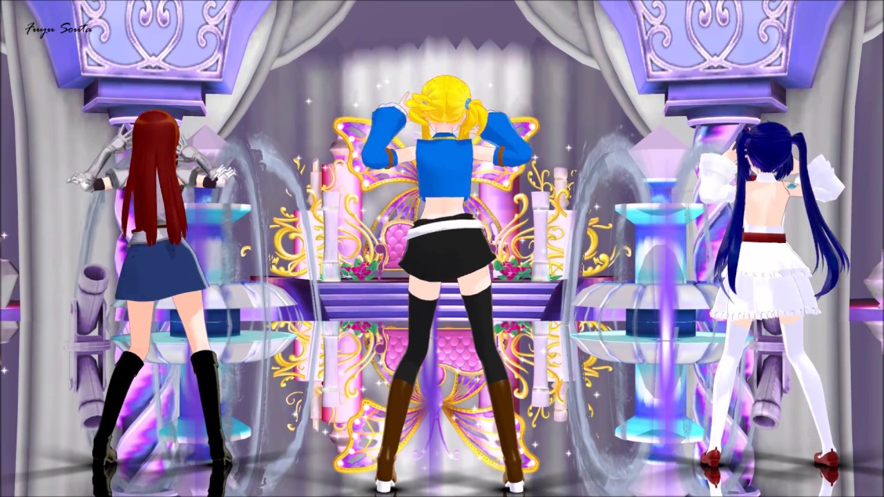 【MMD】 - Lucy, Erza and Wendy - Disturbia 「Fairy Tail」