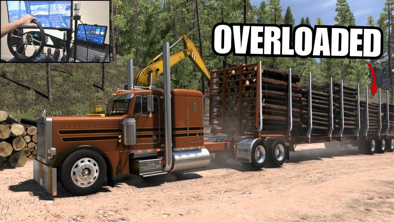 Heavy Logging in the Mountains - (Peterbilt 379) - New Mods - American Truck Simulator