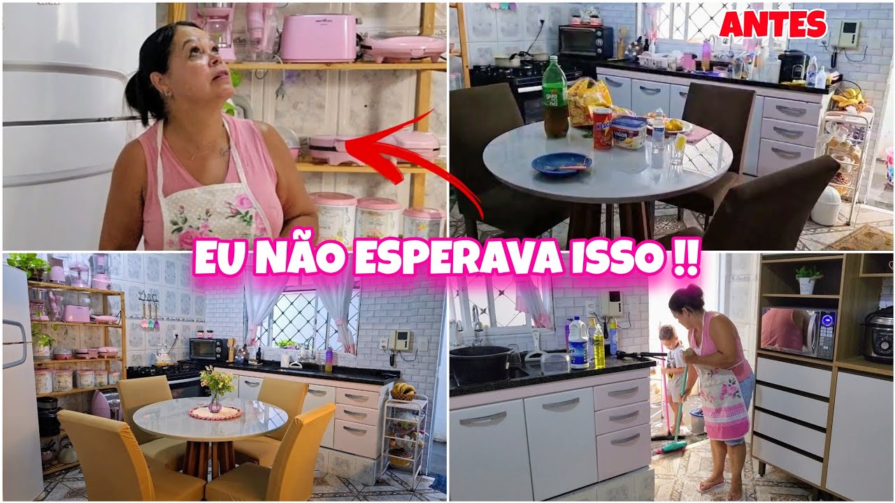 FAXINA NA COZINHA ✨️😍  O ANTES E DEPOIS ME SURPREENDEU  !!  ACONTECEU  UM IMPREVISTO 😞