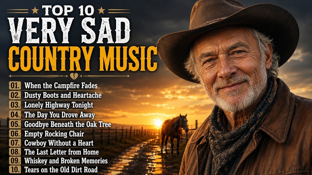 TOP 10 VERY SAD COUNTRY MUSIC 2026 💔 | Heartbreaking Cowboy Songs for Lonely Nights