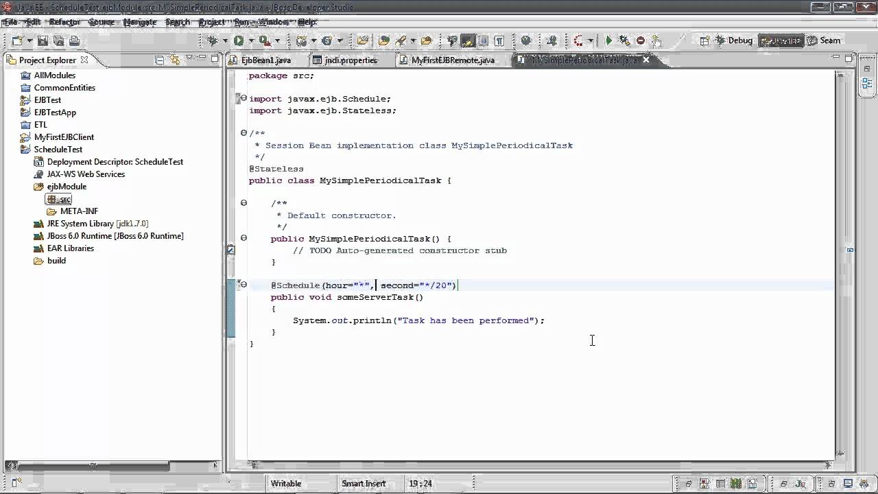 JBoss AS, EJB 3.1 and Schedule annotation