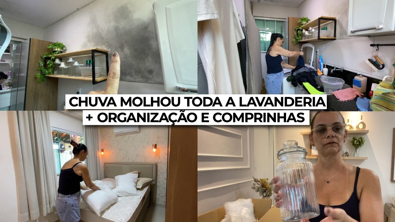 CHUVA MOLHOU TODA A LAVANDERIA + ORGANIZAÇÃO DIÁRIA E COMPRINHAS NOVAS DA SHOPEE