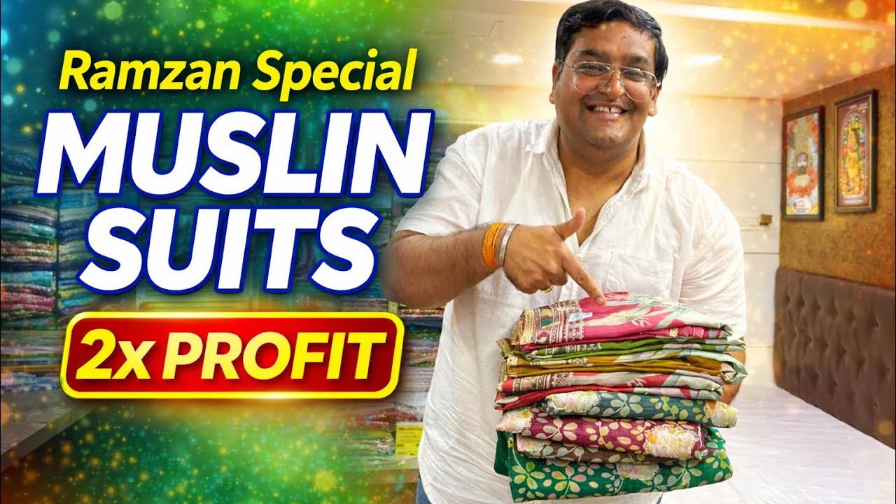 Muslin ke dhamakedar suits ki varieties,Surat suit wholsale Market #muslinsuits 