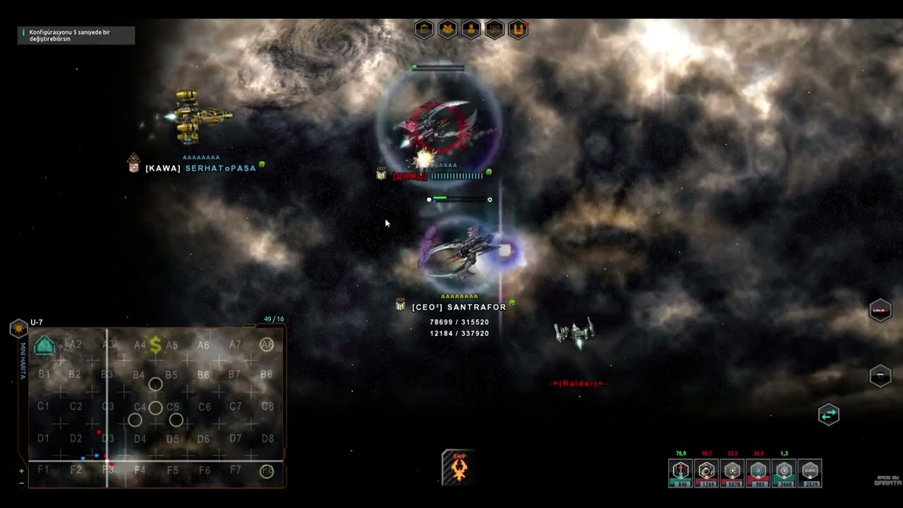 Waruniverse  1V1 + TEAM FİGHT         #waruniverse #darkorbit
