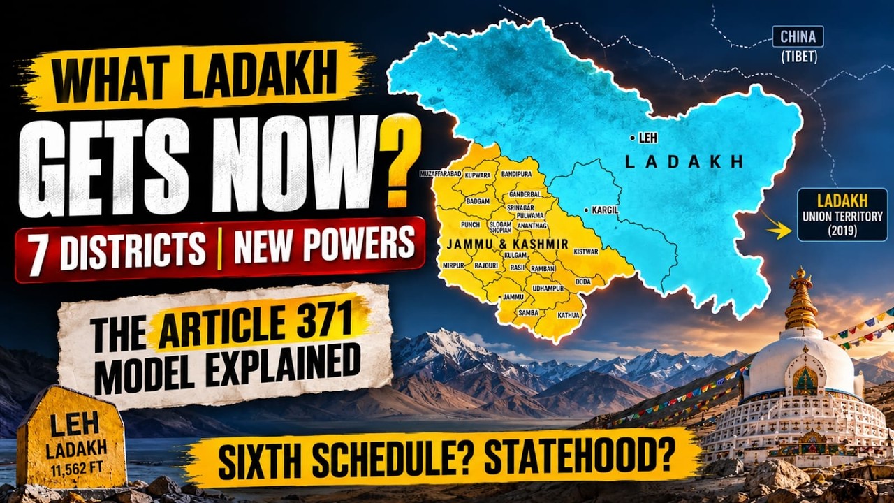 7 Autonomous Hill Development Councils in Ladakh | UT-level Body - Customised Article 371 Framework