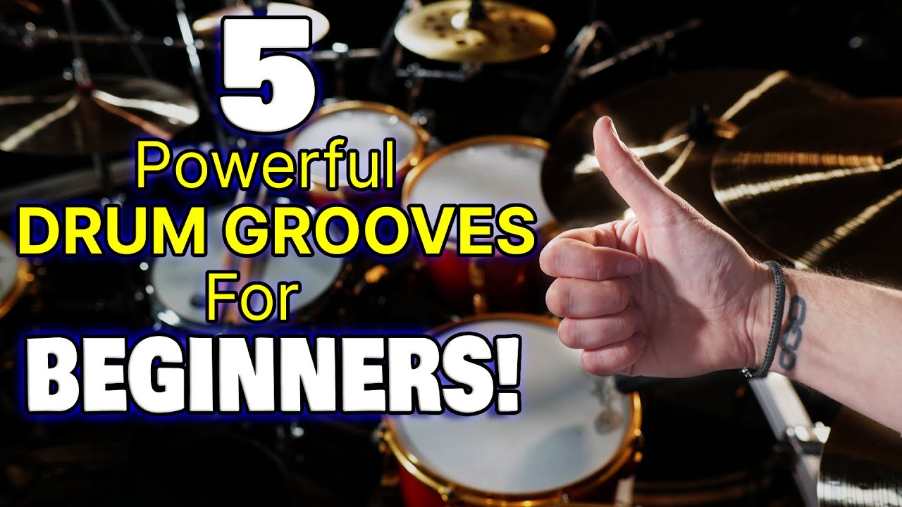 5 Powerful Drum Grooves For Beginners! Easy Beginner DRUM LESSON