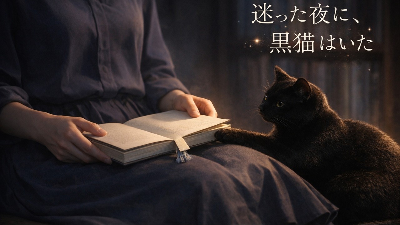【朗読/小説】迷った夜に、黒猫はいた｜睡眠導入・心温まる短編小説の朗読