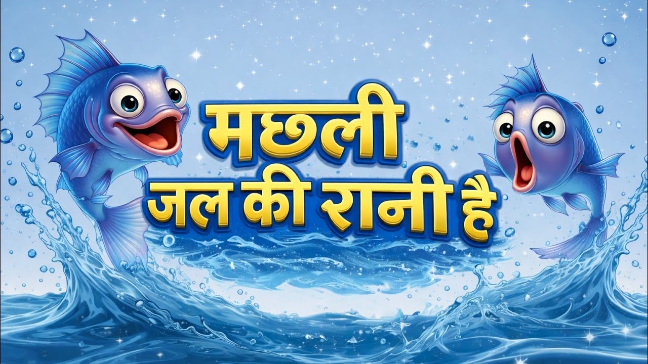 Machli Jal Ki Rani hai - Hindi Rhymes | hindi baby songs |#cartoon #shortsfeed #fishing 