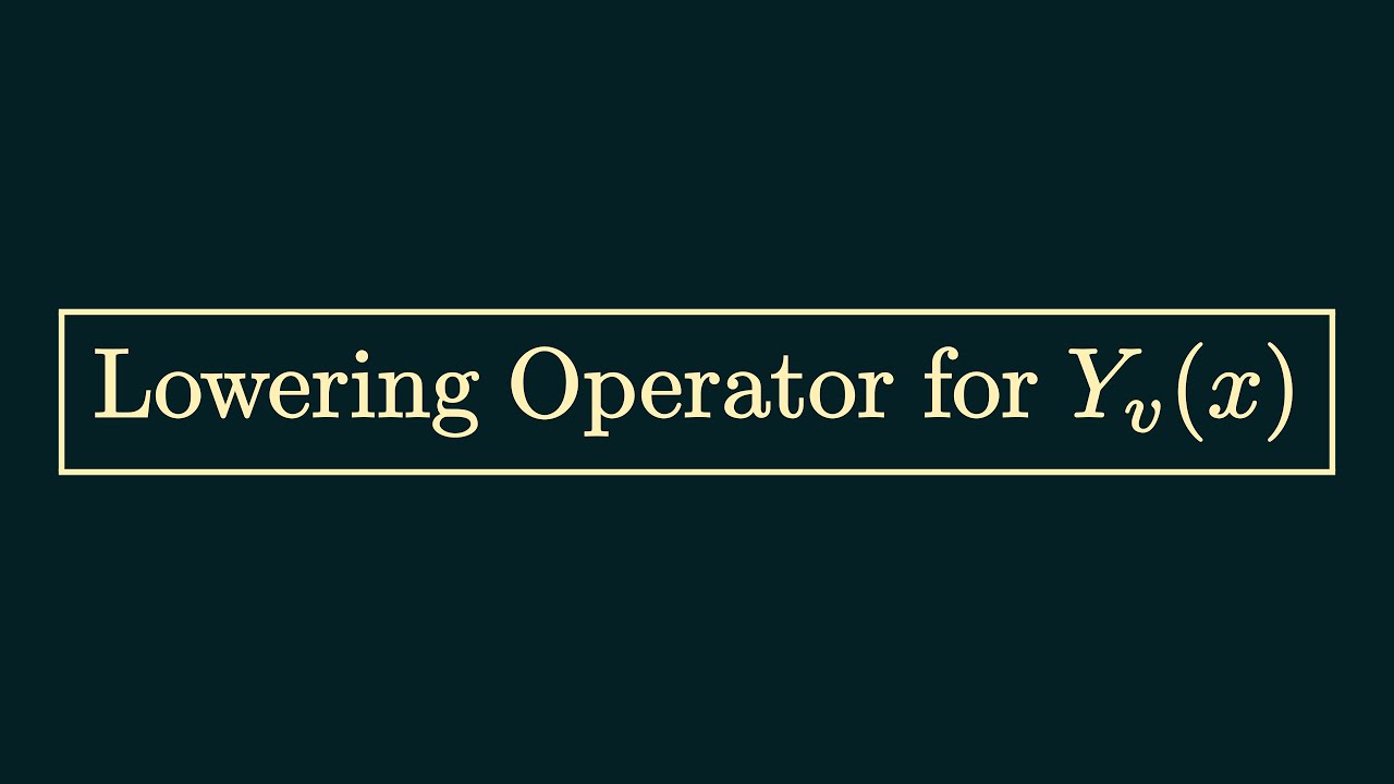Lowering Operator for Yᵥ(x)