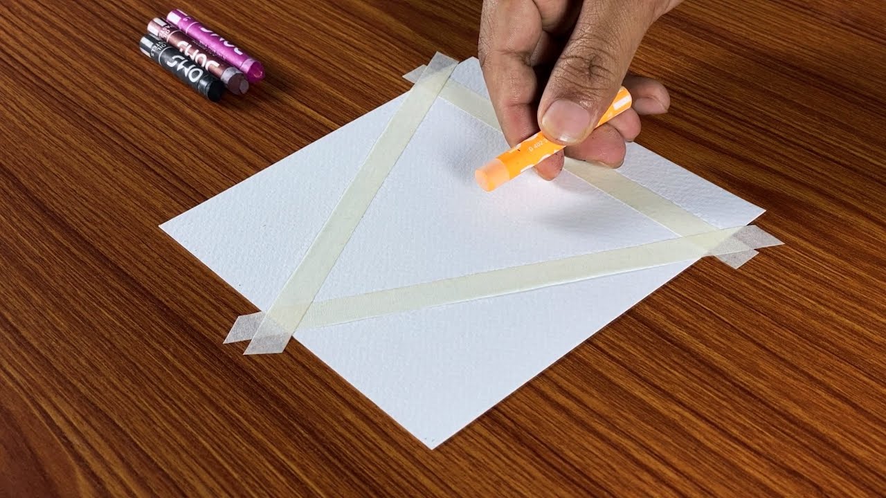 Beautiful Night Scenery / Easy Drawing for Beginners with Oil Pastels / Step by Step