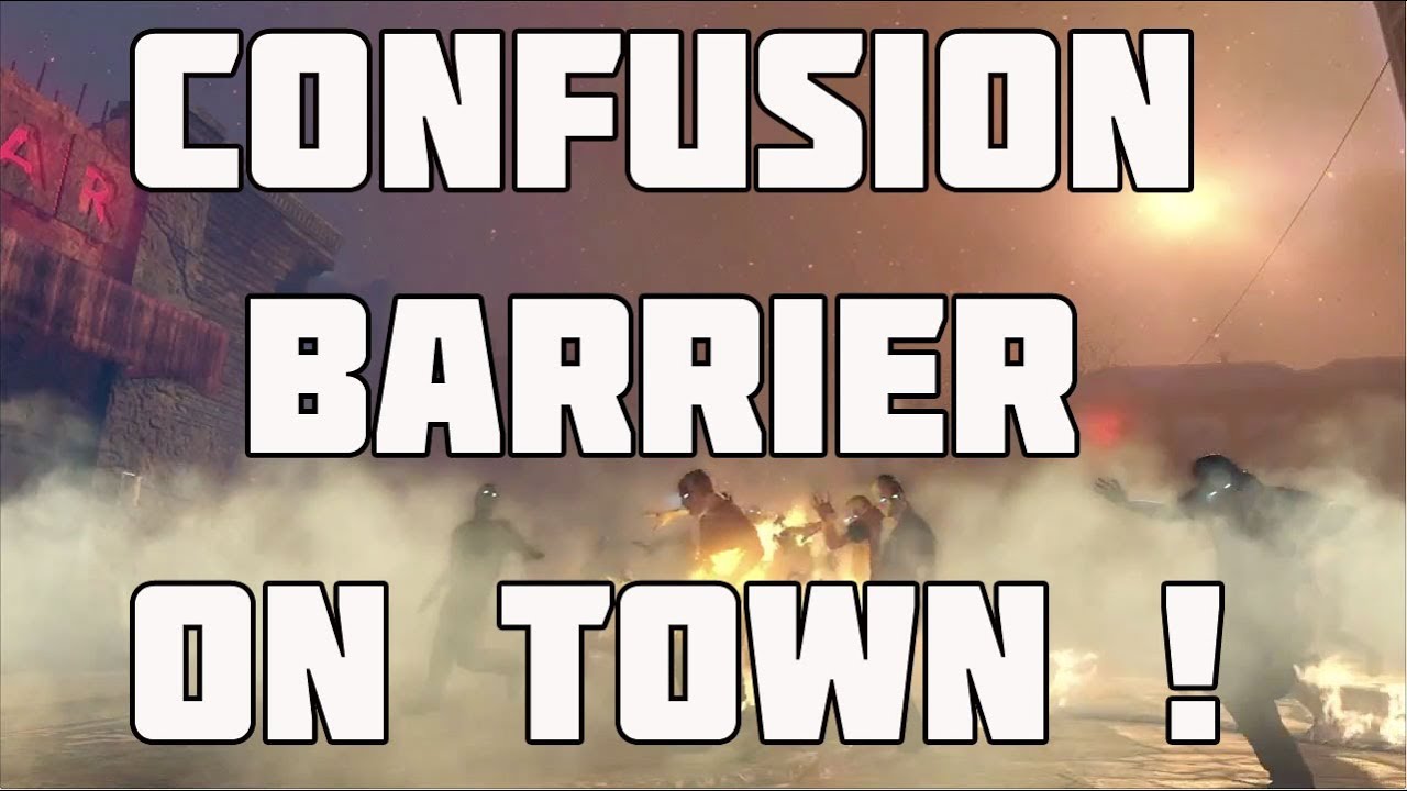 Black Ops 2 Zombies : NEW Confusion Barrier Glitch On Town !