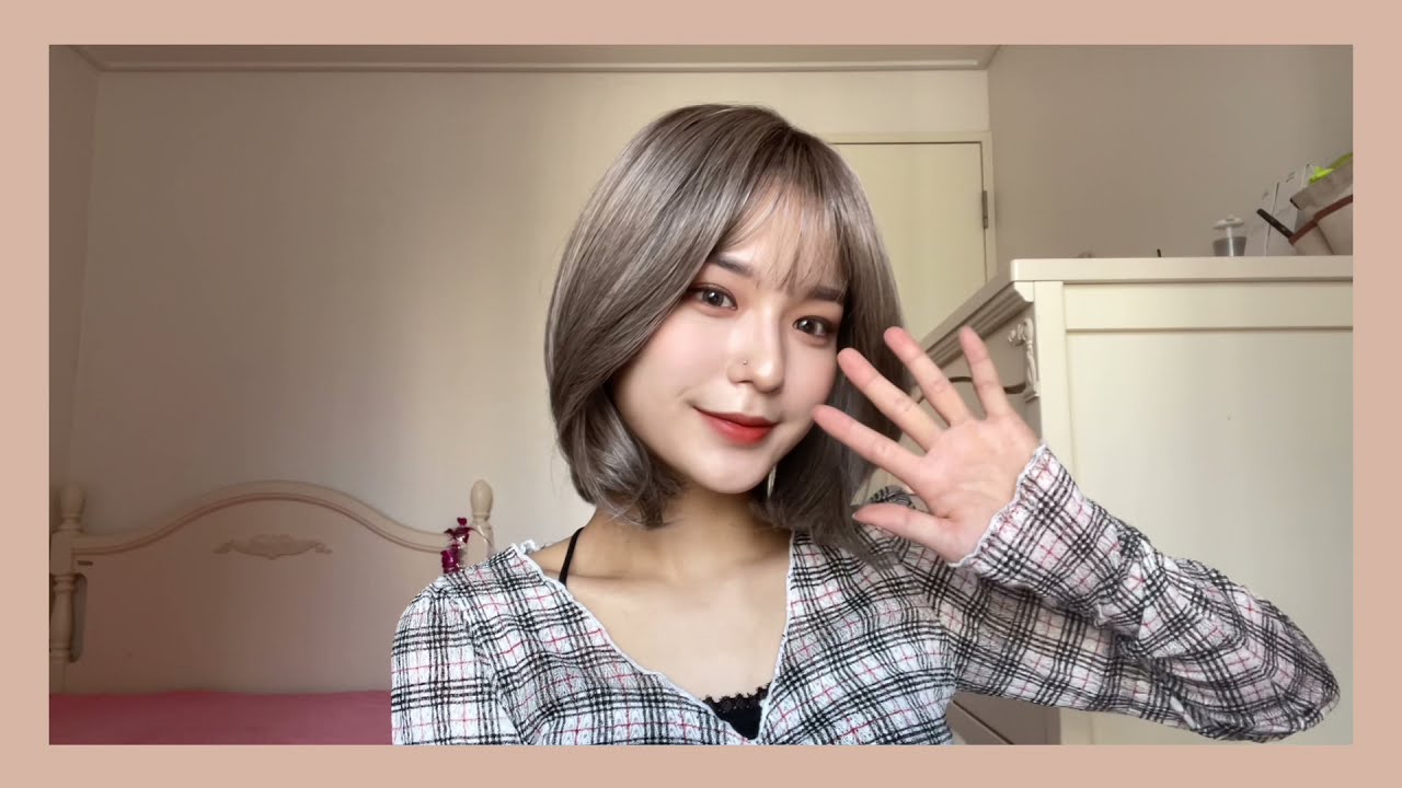 [핑크피플후기] 수제 통가발 애쉬그레이 염색가발로 완성하기💗 _ 핑크에이지(pinkage)