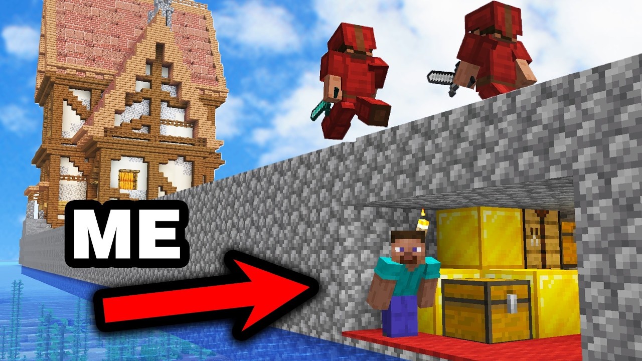 I Lived in a Secret Bridge Base in Minecraft