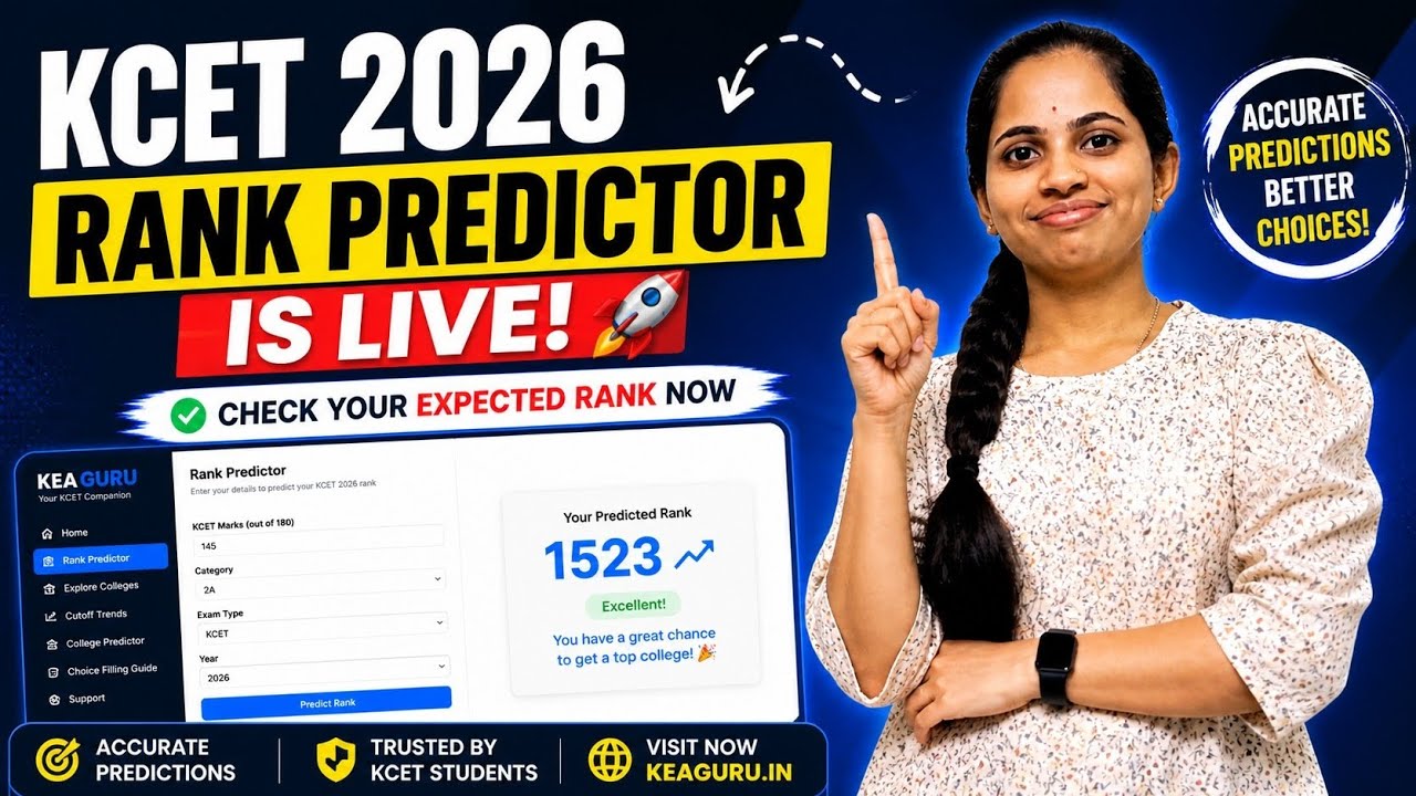 KCET Rank Predictor 2026 is Live 🚀 Check Your Expected Rank Now#kcet #2ndpuc 