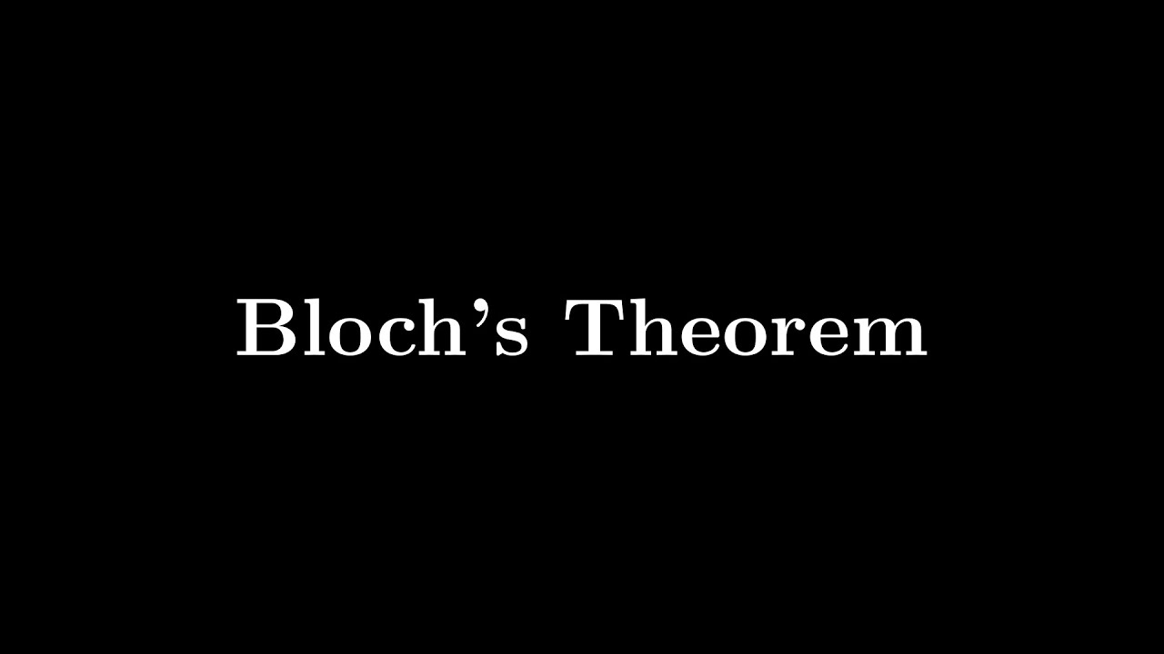 Теорема Блоха объяснена просто #SoMEpi
