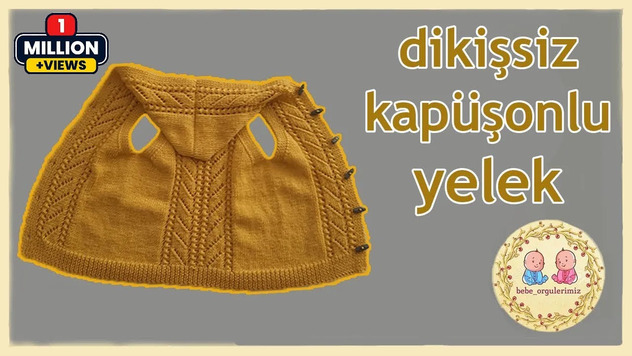 Erkek Bebek Dikişsiz Kapüşonlu Yelek | Tam Anlatımlı Örgü | Örgü Modelleri