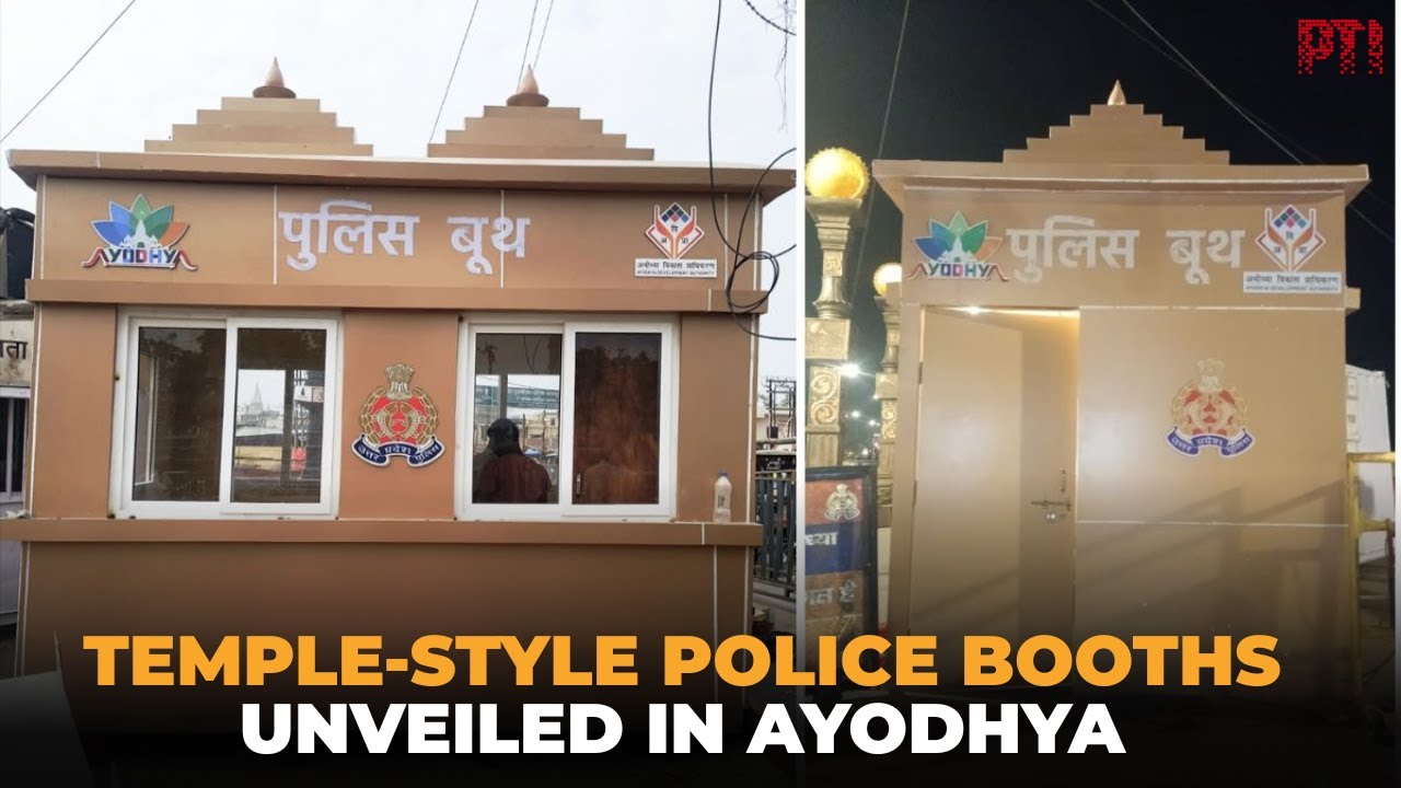 Ayodhya installs temple-style police booths to boost security and enhance spiritual city aesthetics