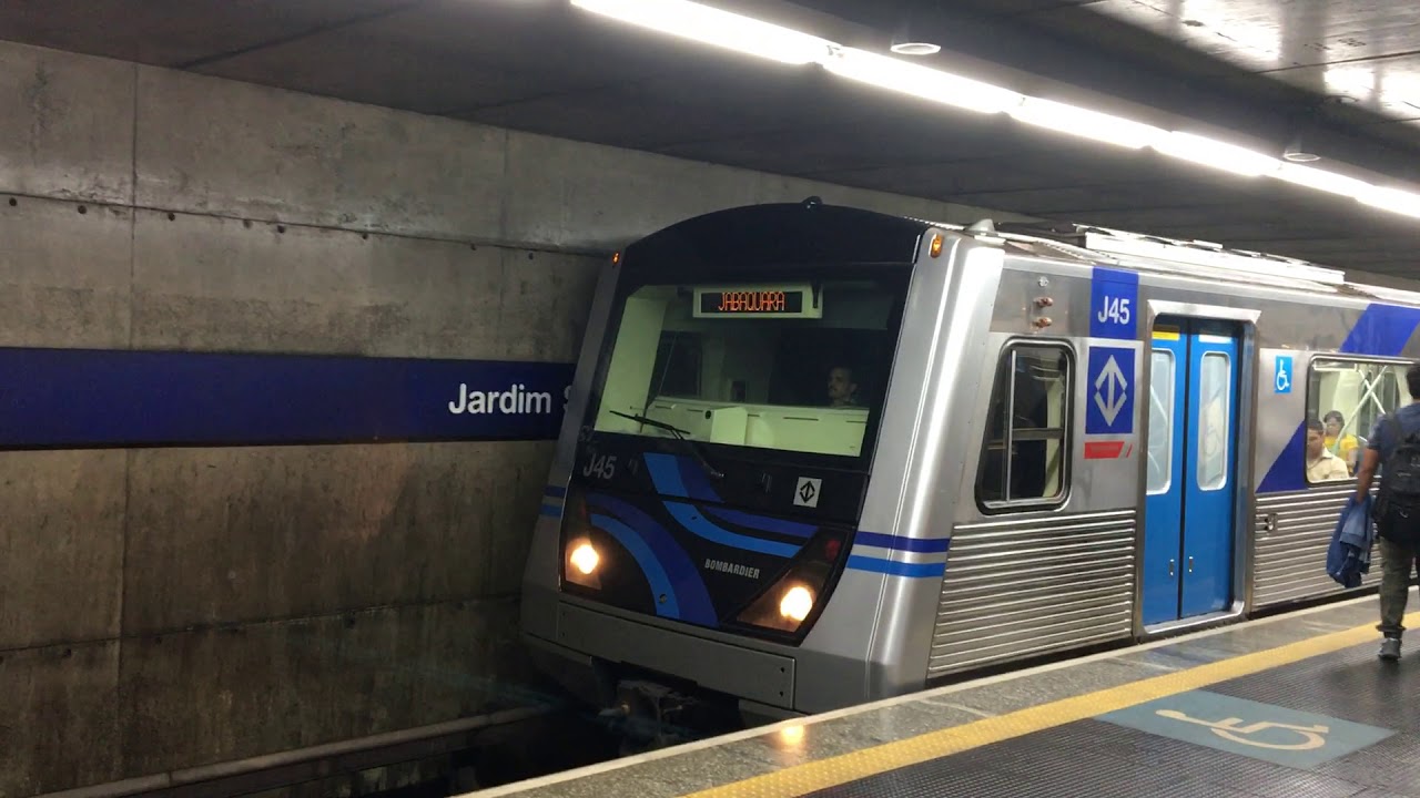 Metr&ocirc; SP Linha 1 Azul Frota E (E05) e Frota J (J45) na Esta&ccedil;&atilde;o Jardim S&atilde;o Paulo Aryton Senna