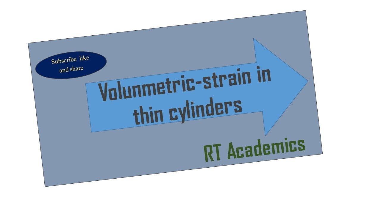 Change in Volume and Volumetric Strain in thin cylinders/ pressure vessels/ Poisson's ratio