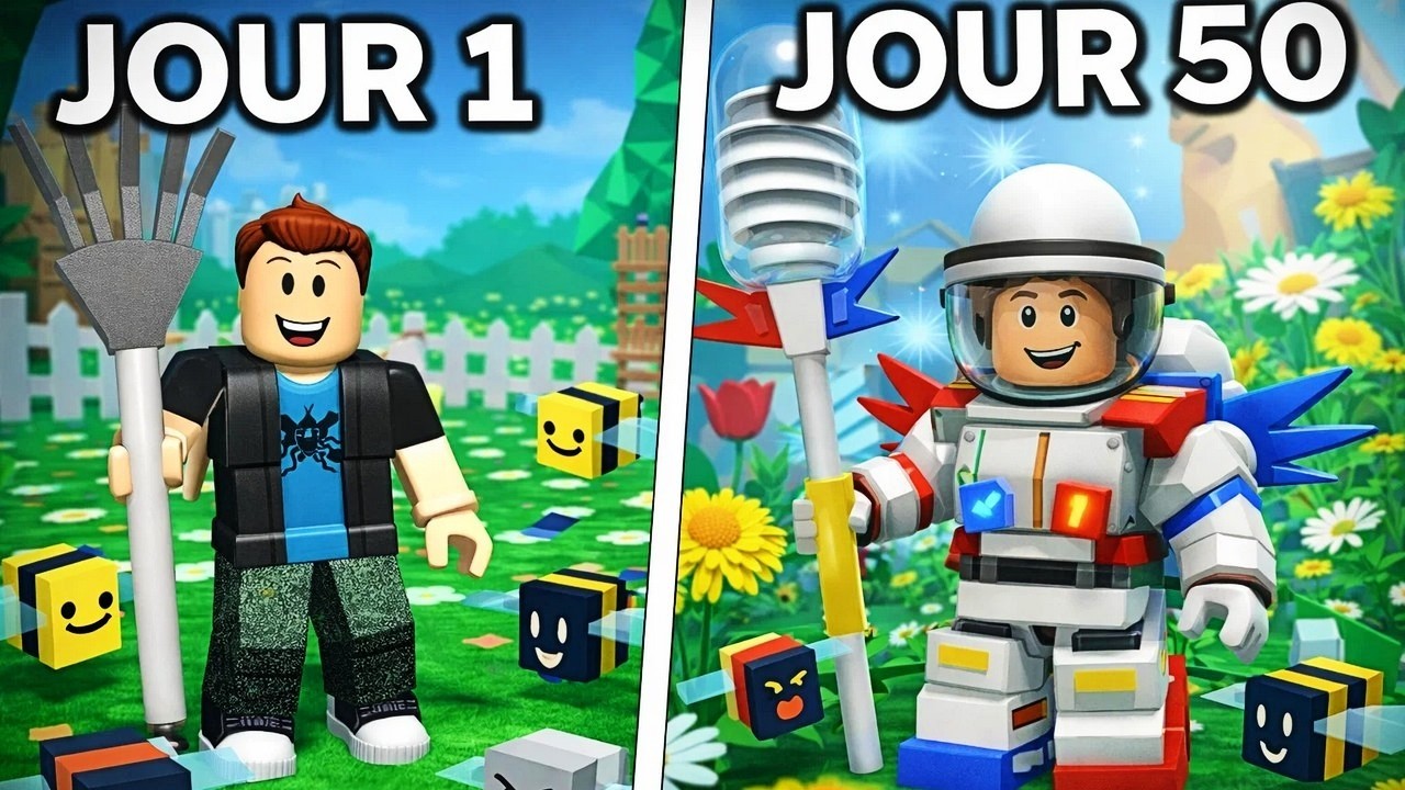 NOOB avec des ROBUX INFINIS dans Bee Swarm Simulator