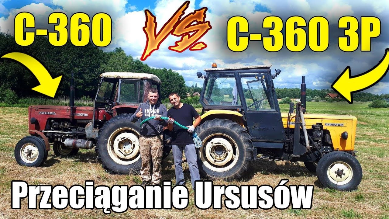 Przeciąganie Traktorów ☆Ursus C-360 VS Ursus C-360 3p ☆Jarekogarek VS Jockerfarm