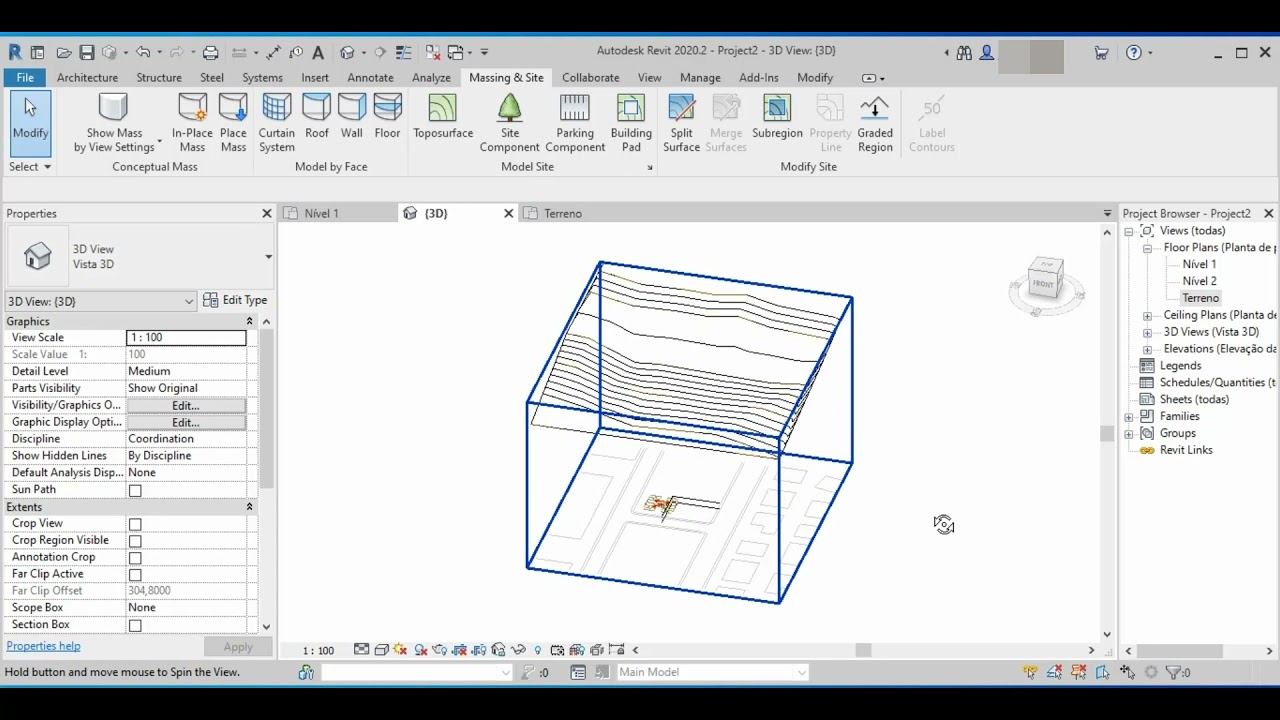 REVIT 2022 - AULA 53 - TOPOGRAFIA 2 - comandos básicos