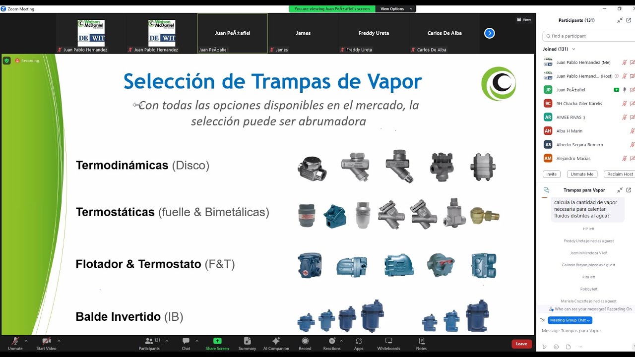 Trampas para Vapor 26 oct