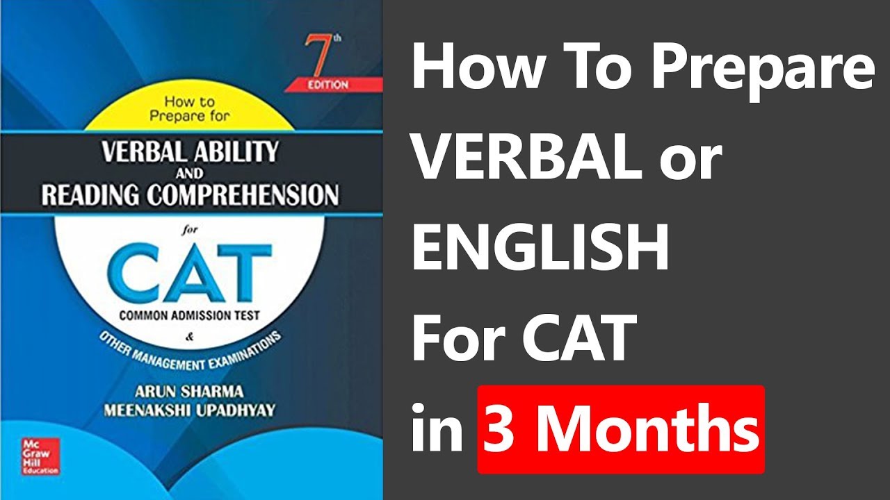 How To Prepare VERBAL/English for CAT Exam in 3 Months