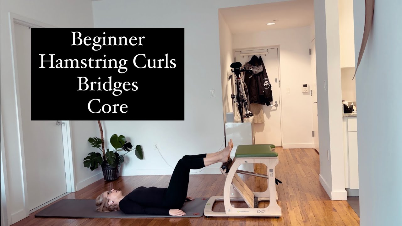 Five Beginner Pilates Exo Chair Exercises | Hamstring Curls + Bridges + Core