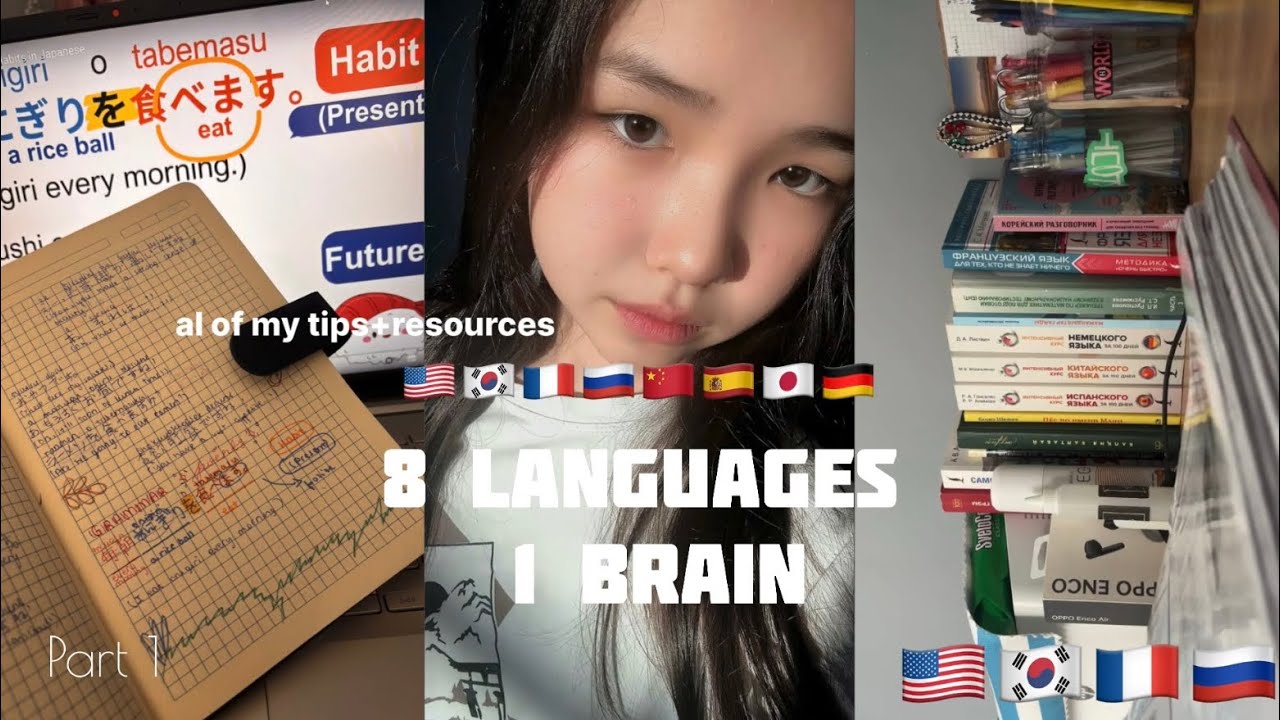How I&rsquo;m Learning 8 Languages at Once?🤍|8 Languages Before 18| (Part 1) |🇺🇸🇰🇷🇫🇷🇷🇺| (Part 2) |🇨🇳🇪🇸🇯🇵🇩🇪