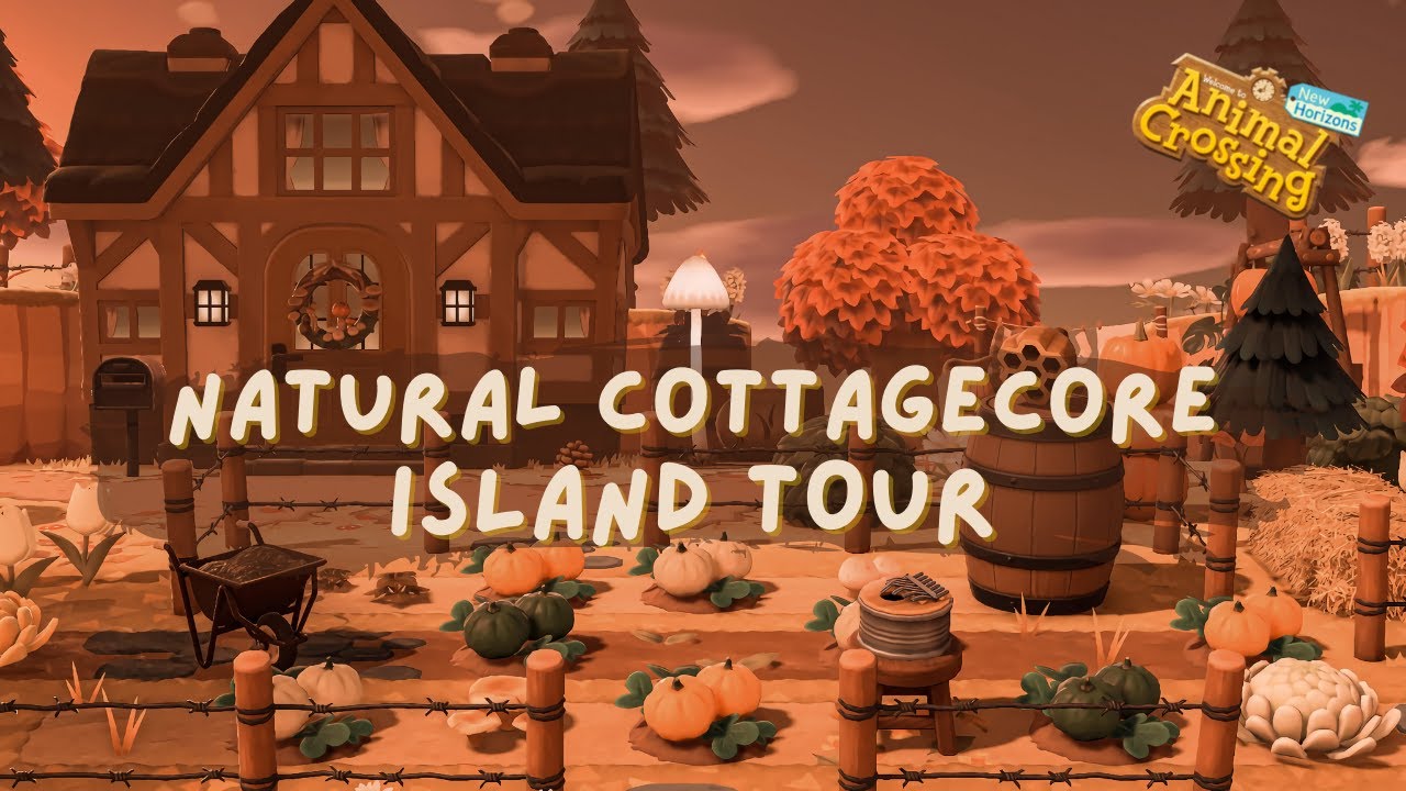 Touring A Natural Cottagecore Themed Island In Autumn! // Animal Crossing New Horizons