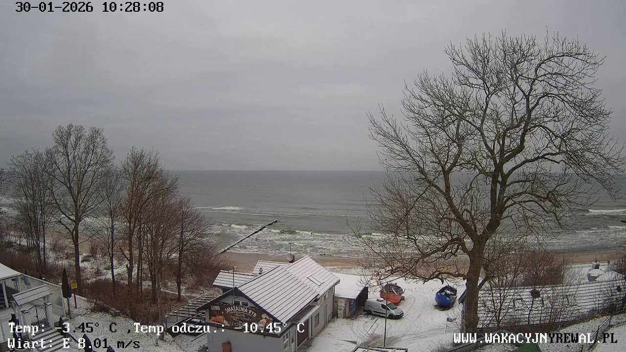 Przystań Rybacka Rewal LIVE | Widok na Bałtyk i Port