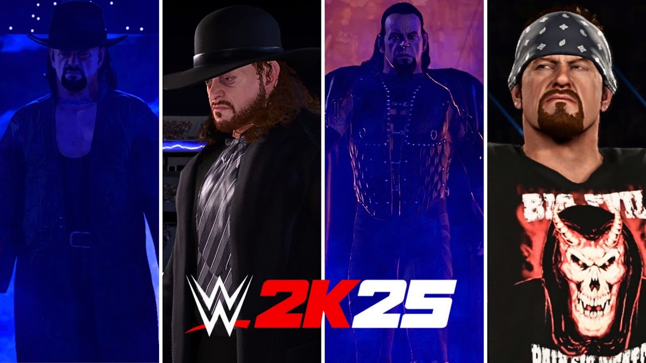The Undertaker All Version Entrances in WWE 2K25 !!!